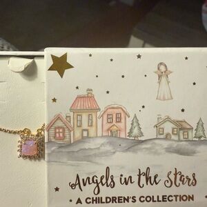 Angels in the Stars Gold Necklace for Kids